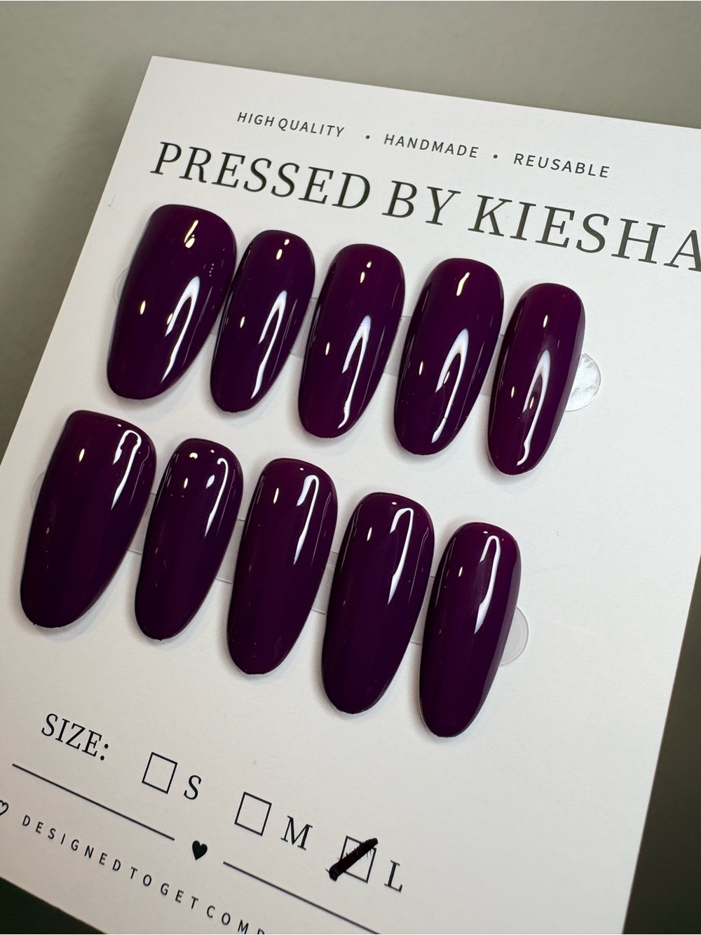 Deep Plum Press-On Nails